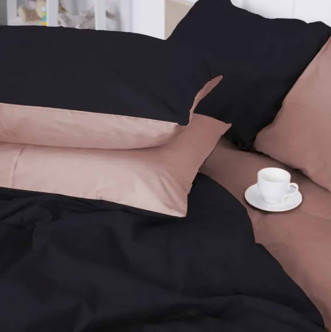 Комплект постільної білизни MirSon Сатин Dark Coffee 0165+0055 200х220 (2200000688750)